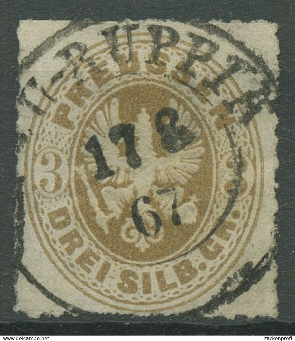 Preußen 1861 Wappenadler 18 A Gestempelt K2 NEU-RUPPIN - Used