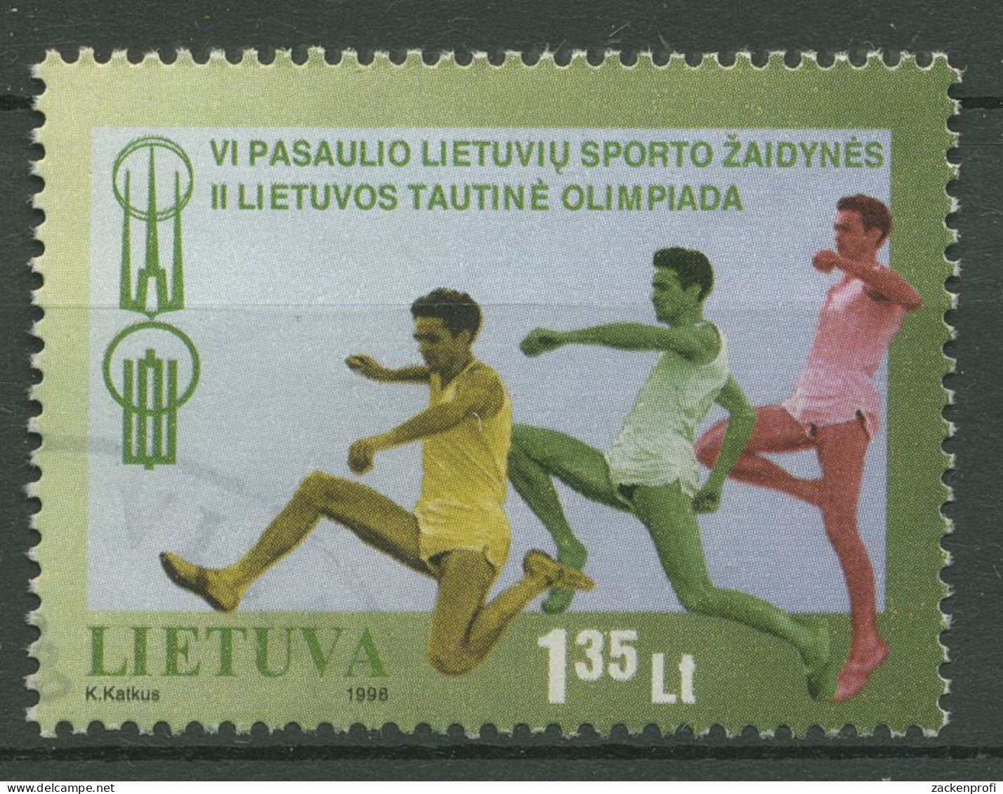 Litauen 1998 Sportspiele Volksolympiade Weitsprung 669 Gestempelt - Lituanie