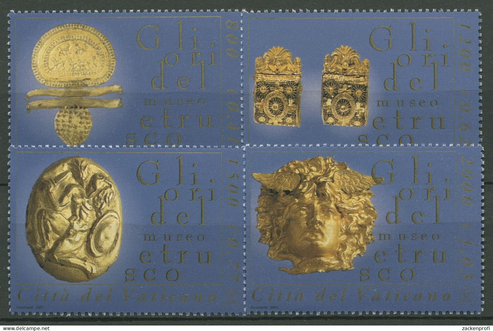Vatikan 2001 Etruskisches Museum Goldexponate 1386/89 Postfrisch - Ungebraucht