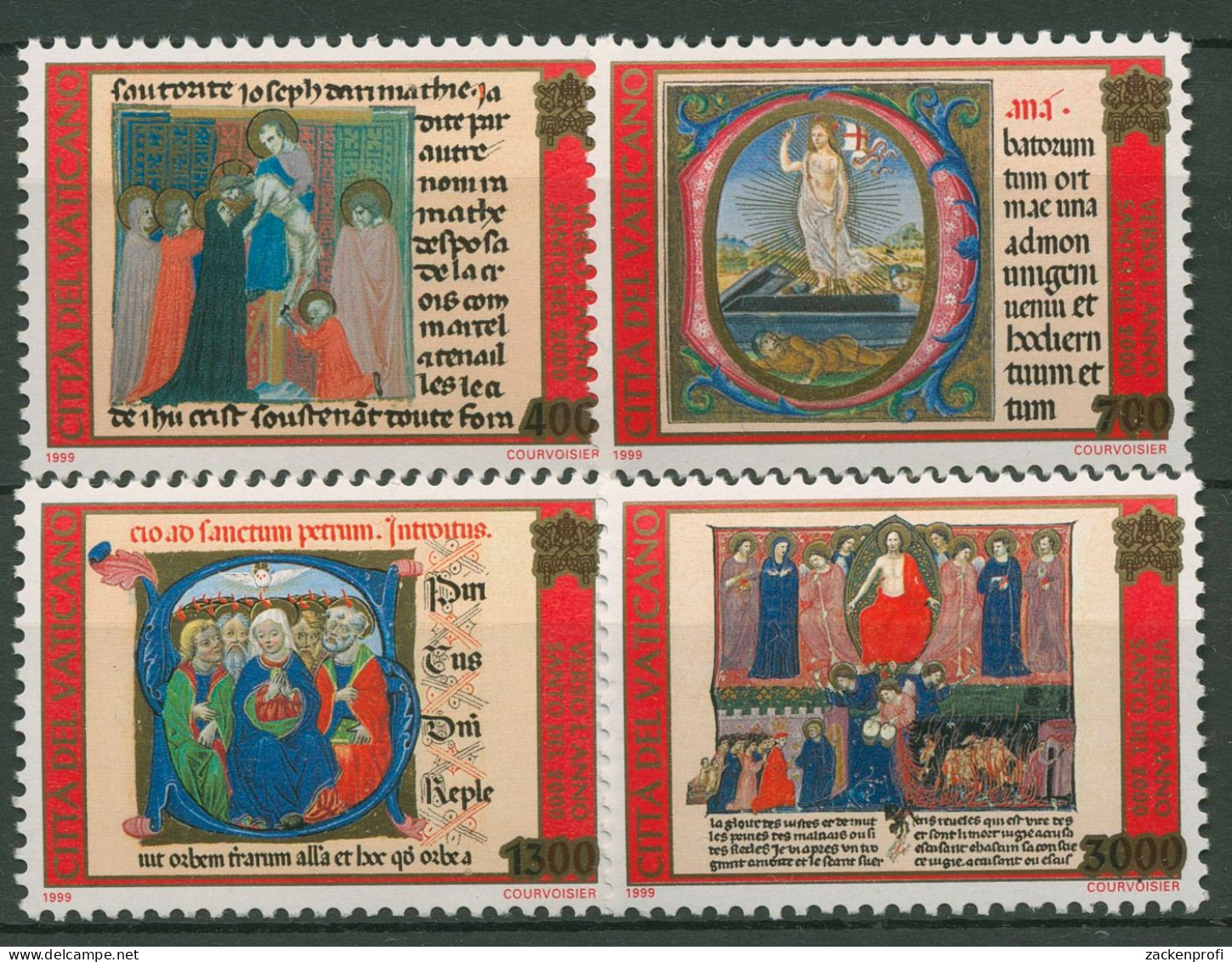 Vatikan 1999 Heiliges Jahr 2000 Miniaturen 1293/96 Postfrisch - Unused Stamps