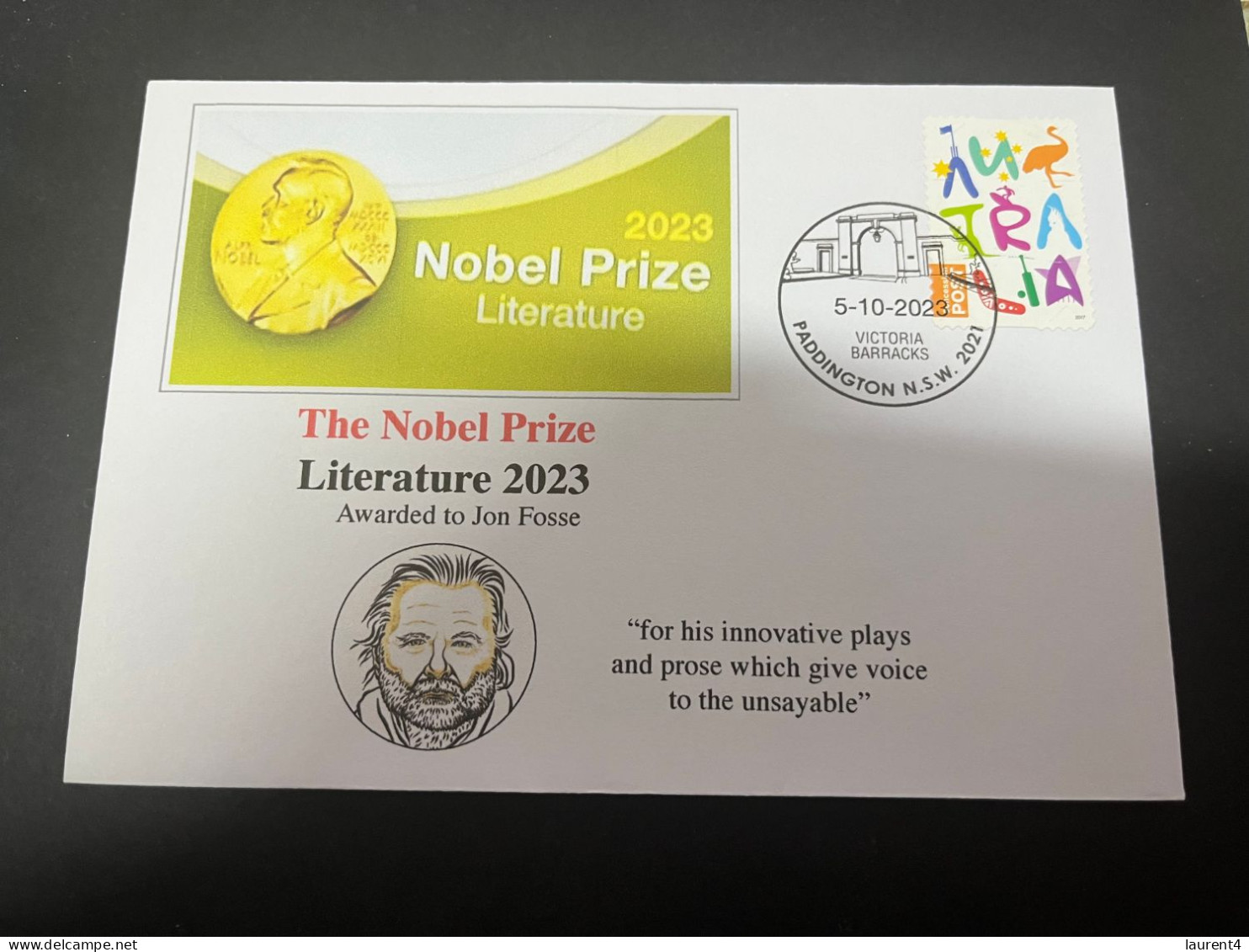 4-5-2024 (4 Z 7) 2023 Nobel Prizes Laureates (1 Cover) Literature Prize - Nobel Prize Laureates