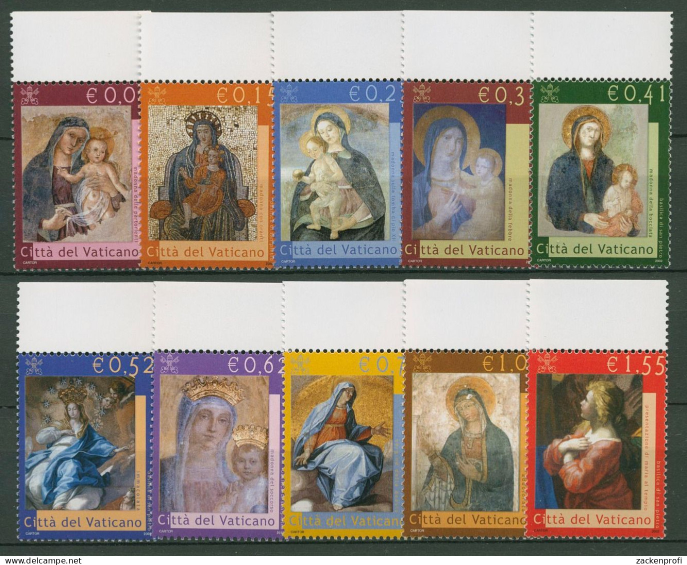 Vatikan 2002 Mariendarstellungen Im Petersdom 1394/03 Postfrisch - Ongebruikt