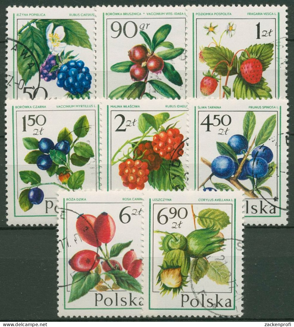 Polen 1977 Waldfrüchte Beeren Nüsse 2487/94 Gestempelt - Used Stamps
