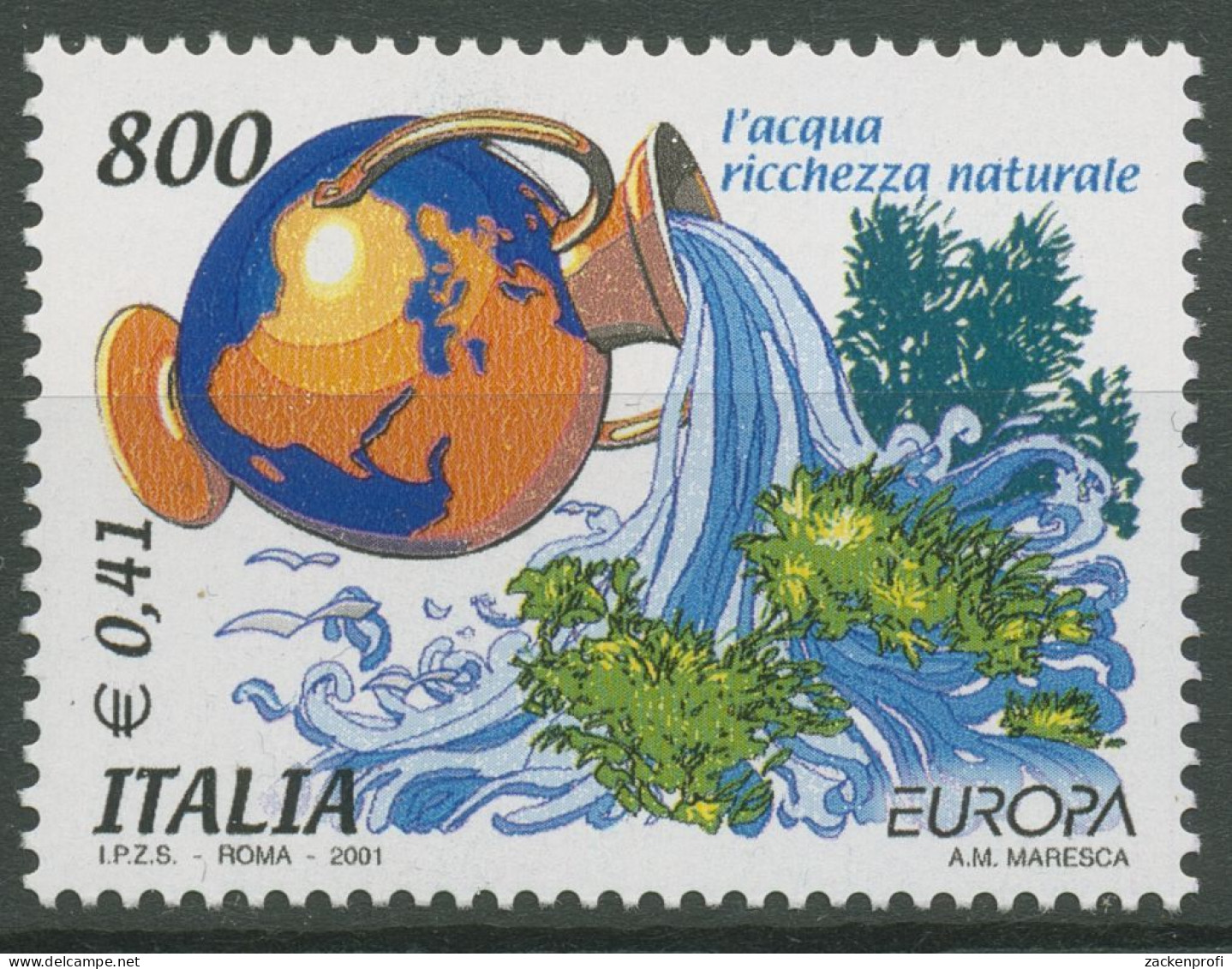 Italien 2001 Europa CEPT Lebensspender Wasser 2762 Postfrisch - 2001-10: Nieuw/plakker
