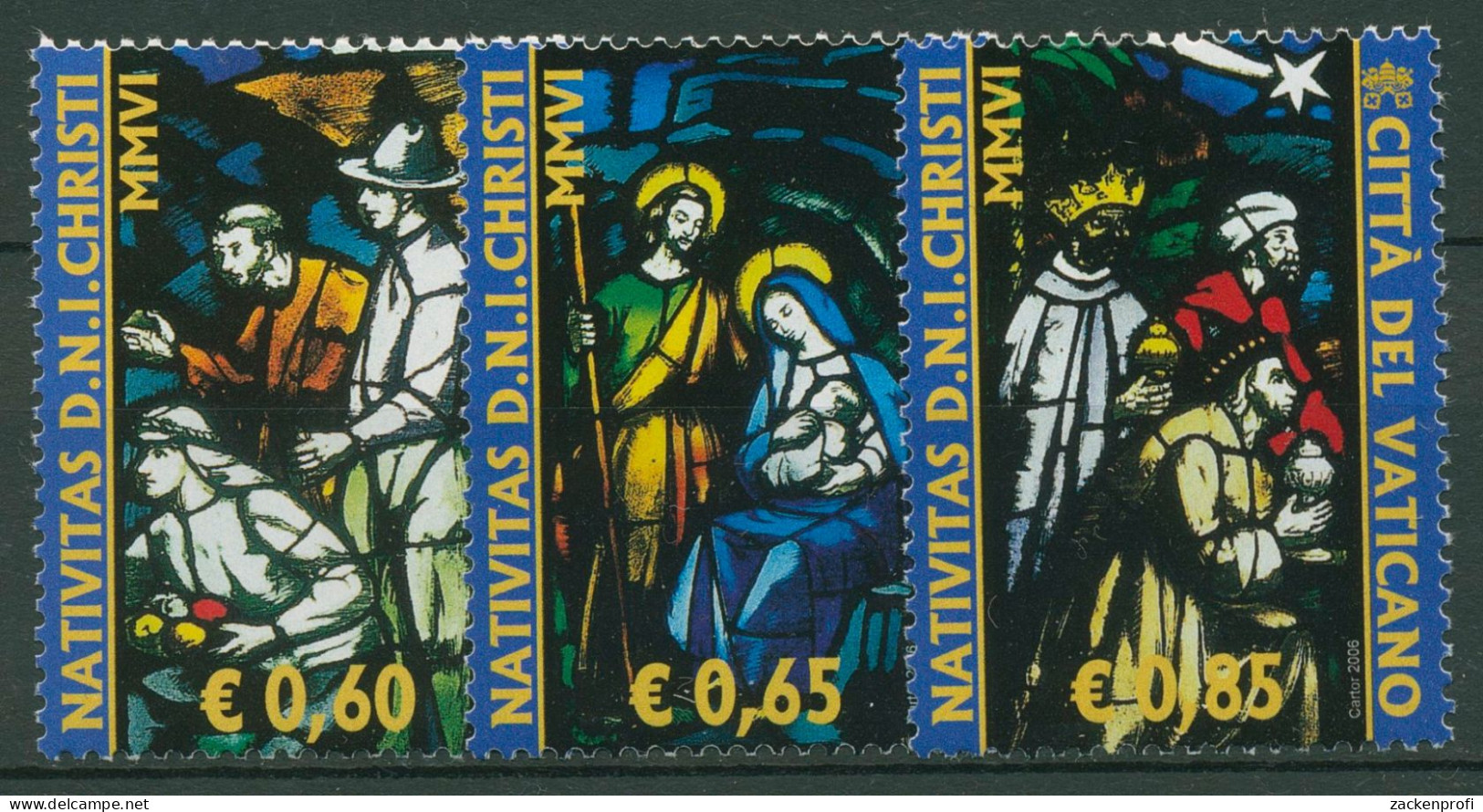 Vatikan 2006 Weihnachten Glasfenster 1566/68 Postfrisch - Ongebruikt