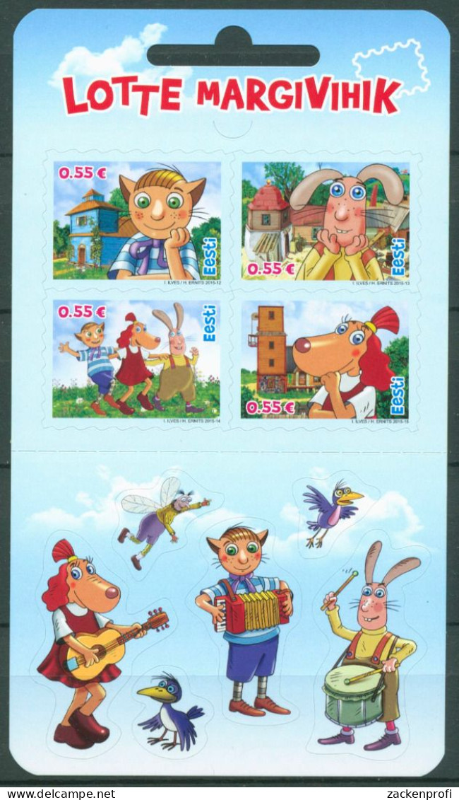 Estland 2015 Kinderbuch Lotte Markenheftchen 825/28 MH Postfrisch (C63207) - Estonia