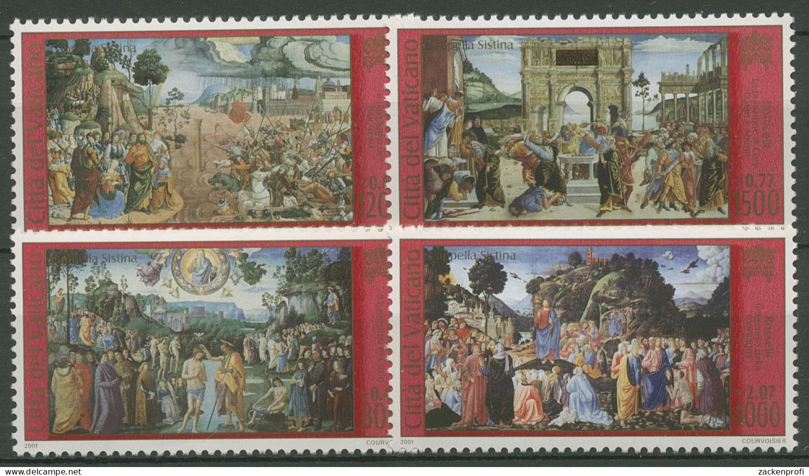 Vatikan 2001 Restaurierung Der Sixtinischen Kapelle 1362/65 Postfrisch - Unused Stamps