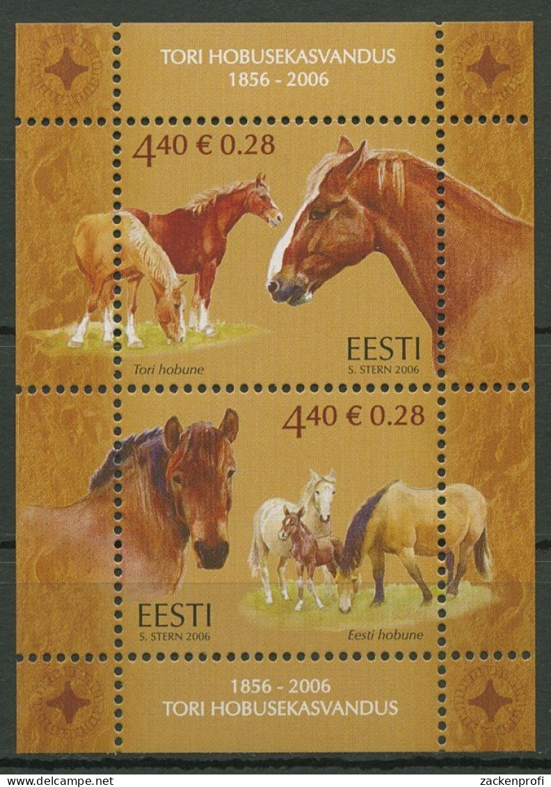 Estland 2006 Pferde 150 Jahre Gestüt TORI Block 27 Postfrisch (C90207) - Estonia
