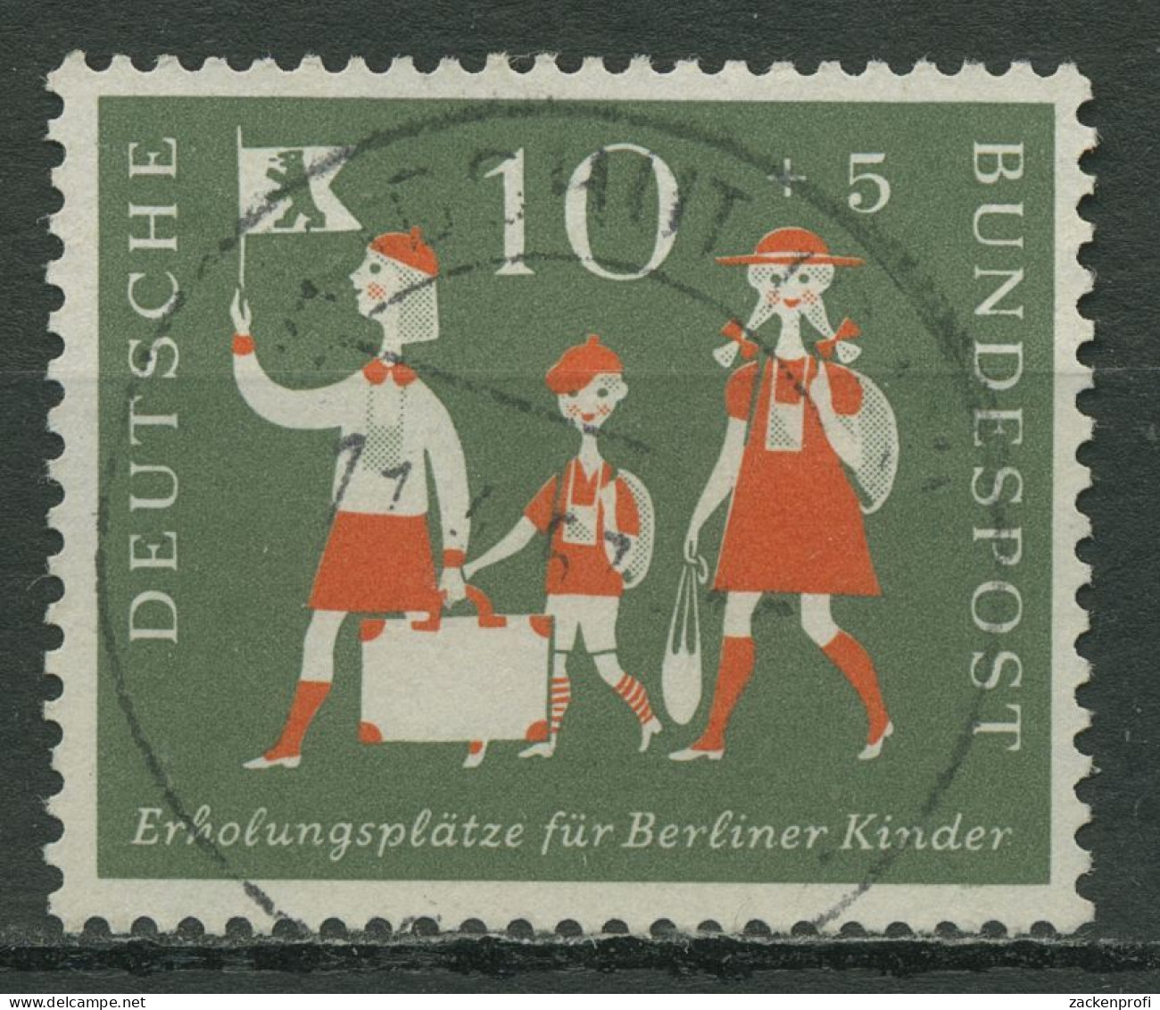 Bund 1957 Erholungsplätze Für Berliner Kinder 250 Mit TOP-Stempel - Gebraucht
