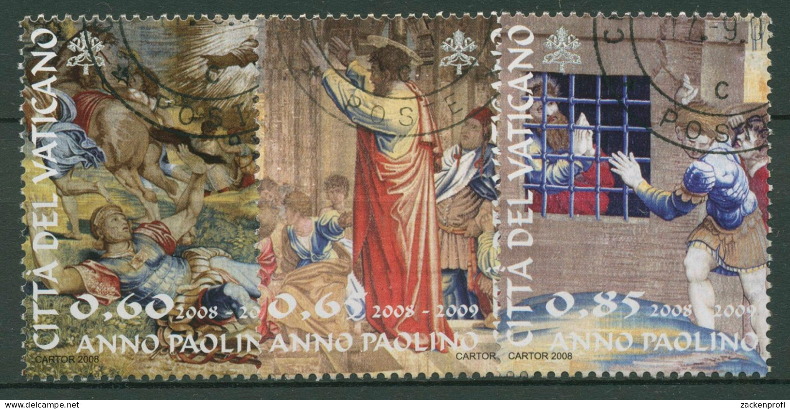 Vatikan 2008 Jahr Des Apostels Paulus Wandteppiche 1619/21 Gestempelt - Gebruikt