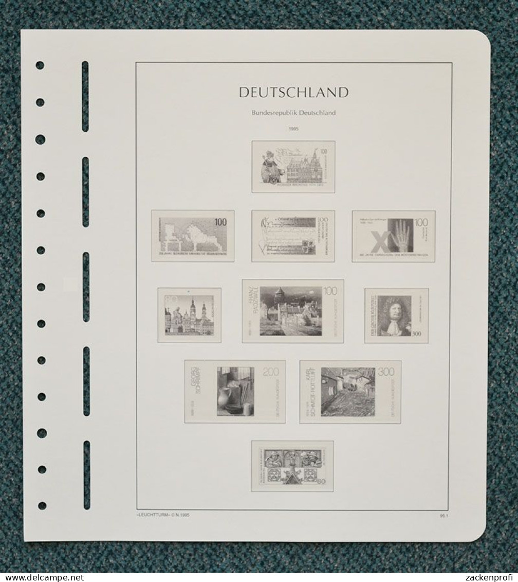 LEUCHTTURM Vordruckblätter Bund 1995/99 SF Gebraucht, Neuwertig (Z38) - Vordruckblätter