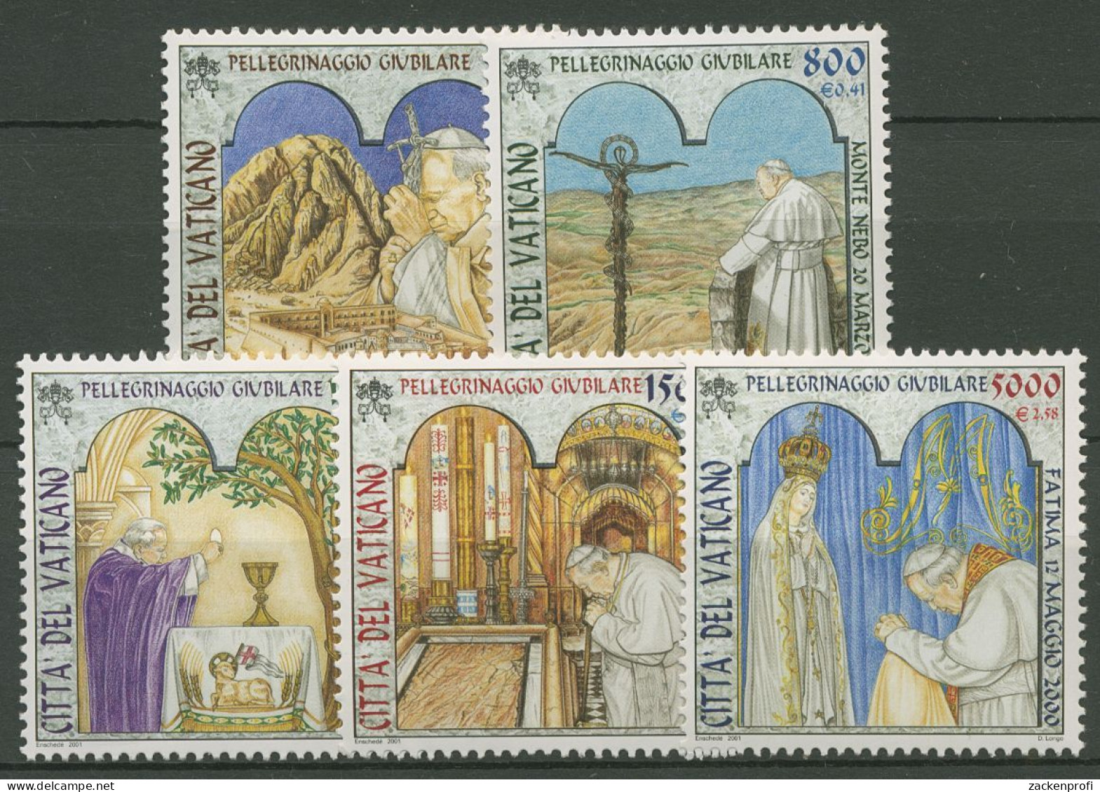 Vatikan 2001 Die Weltreisen Von Papst Johannes Paul II. 1375/79 Postfrisch - Unused Stamps