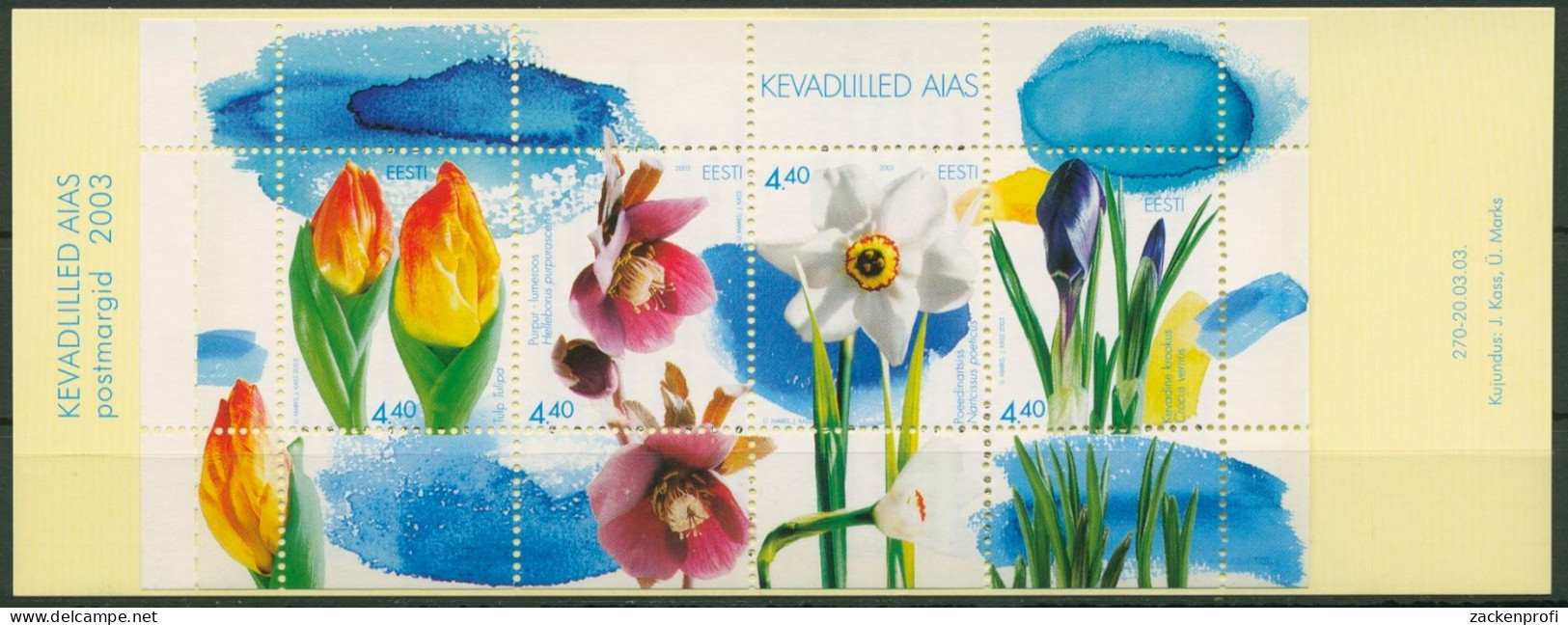 Estland 2003 Frühlingsblumen Markenheftchen MH 3 Postfrisch (C90188) - Estonia