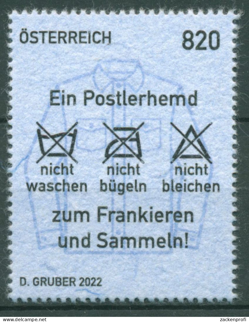 Österreich 2022 Postlerhemd 3694 Postfrisch (C63220), Hemdenstoff - Nuovi