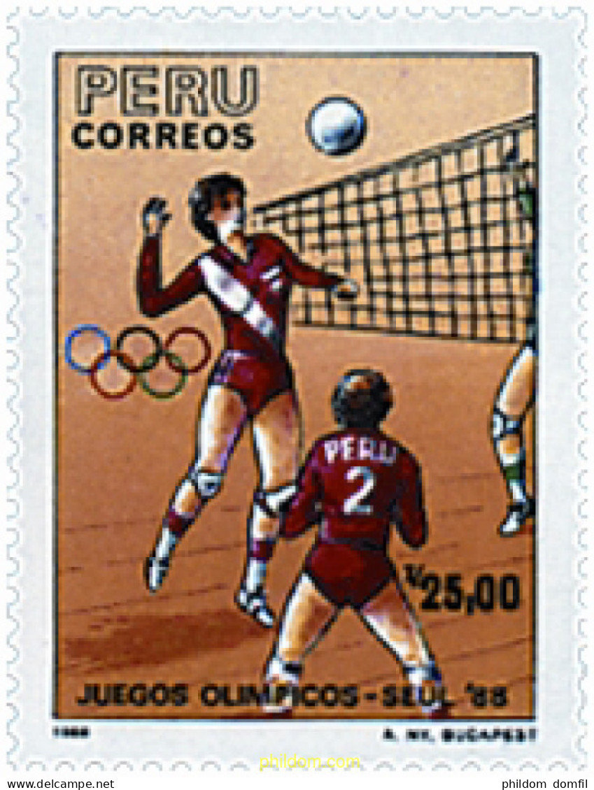 27086 MNH PERU 1988 24 JUEGOS OLIMPICOS VERANO SEUL 1988 - Pérou