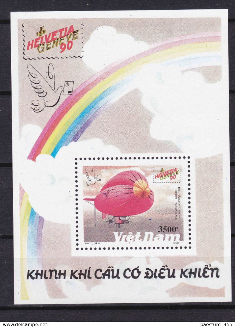 Feuillet Neuf** MNH 1990 Viêt-Nam Vietnam Exposition Philatéliques Mondiale "London'90" Et Nationale "Helvétia'90" - Vietnam