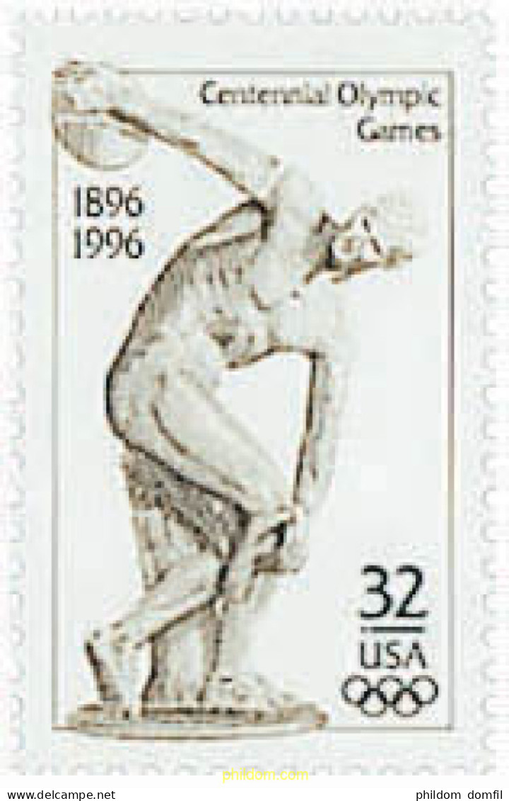 86908 MNH ESTADOS UNIDOS 1996 CENTENARIO DE LOS JUEGOS OLIMPICOS - Unused Stamps