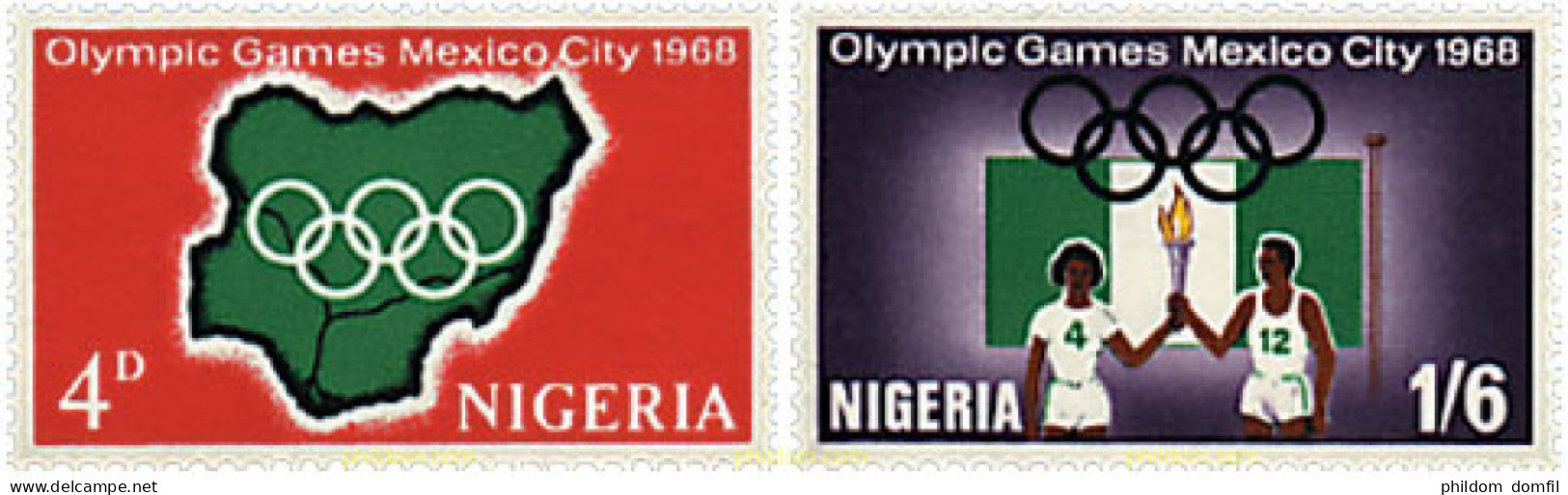 27666 MNH NIGERIA 1968 19 JUEGOS OLIMPICOS VERANO MEXICO 1968 - Nigeria (1961-...)