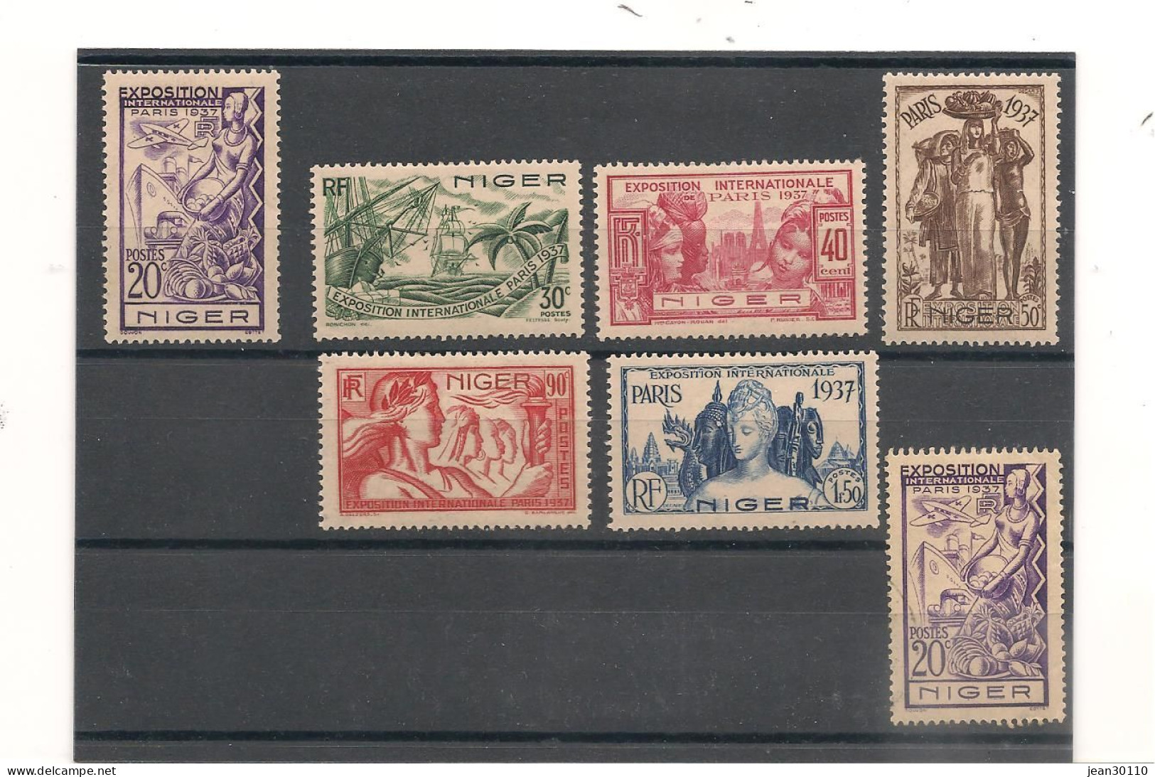 NIGER 1937 N°57/62* - Neufs