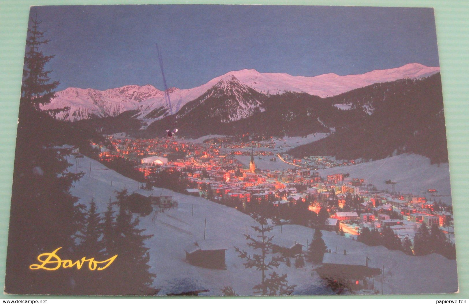 Davos (GR)  - Winterabend Mit Blick Gegen Pischa - Davos