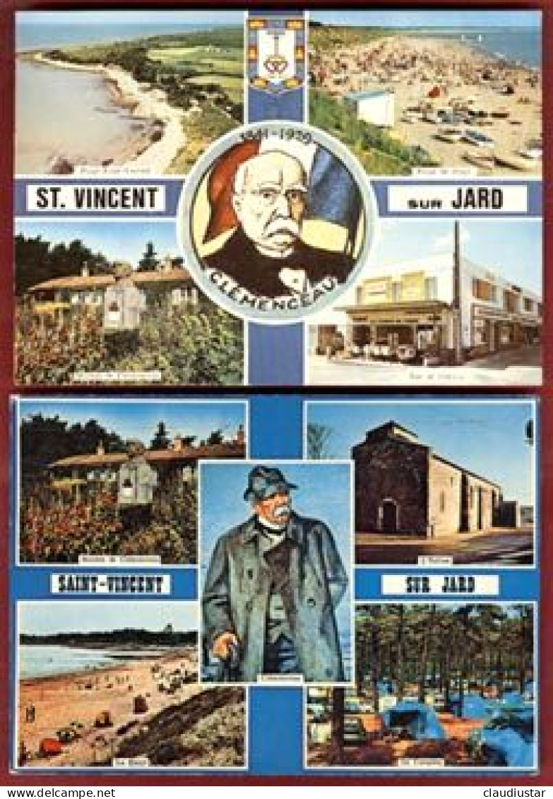 ** LOT  5  CARTES  Georges  CLEMENCEAU **