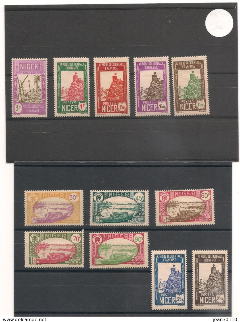 NIGER 1921/26 LOT * Et Oblitérés Cote : 19,50 € - Unused Stamps