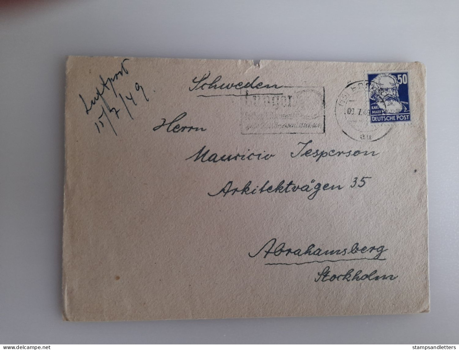 15.7.1949 - Storia Postale