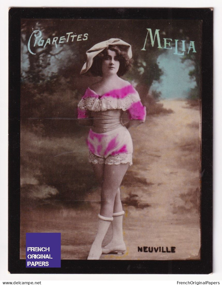 Neuville - Cigarettes Mélia 1910 Photo Femme Sexy Lady Pin-up Woman Nue  Vintage Alger Artiste Cabaret érotique A62-12 - Zigarettenmarken