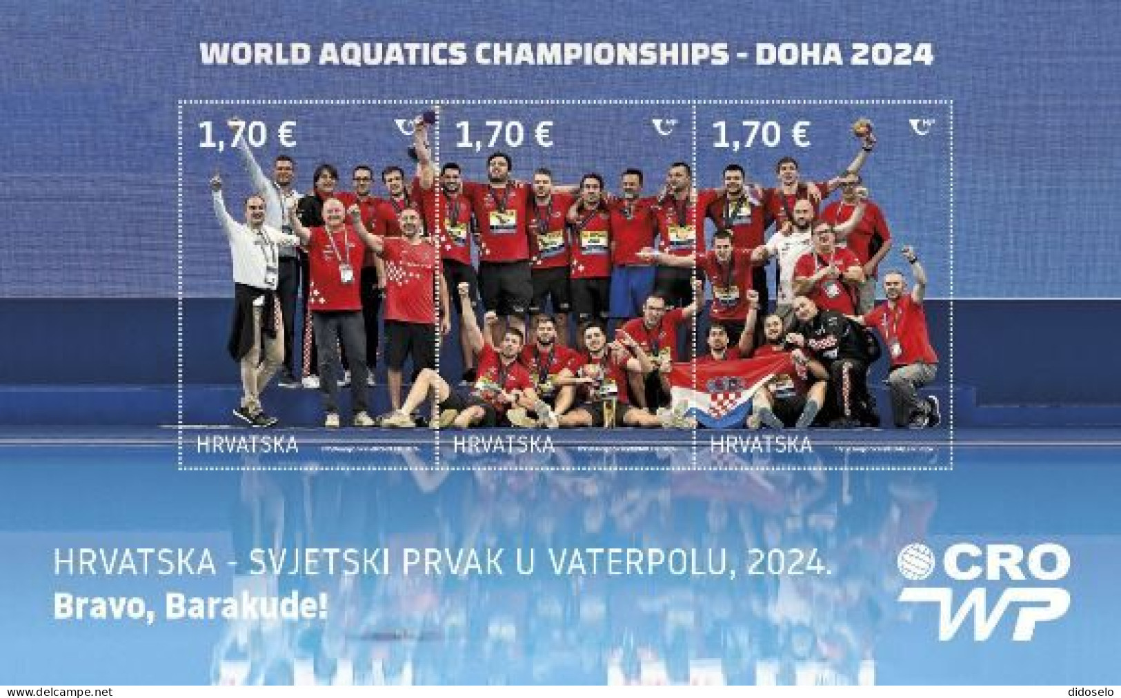 Croatia - 2024 - Water Polo World Champions  / S/S - MNH (**) - Kroatië