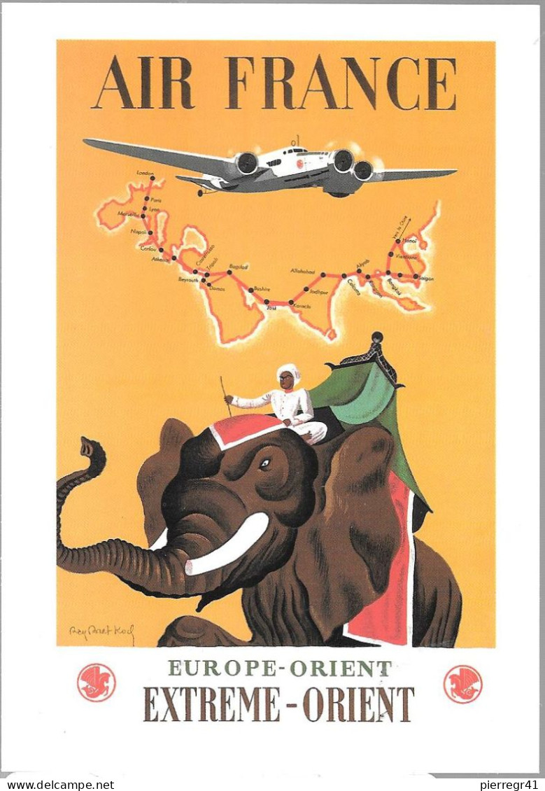 CPA-1980-AFFICHE-COPIE1938-AIR FRANCE-EXTREME ORIENT -Ray-Bret KOCH-TBE - 1919-1938: Entre Guerres