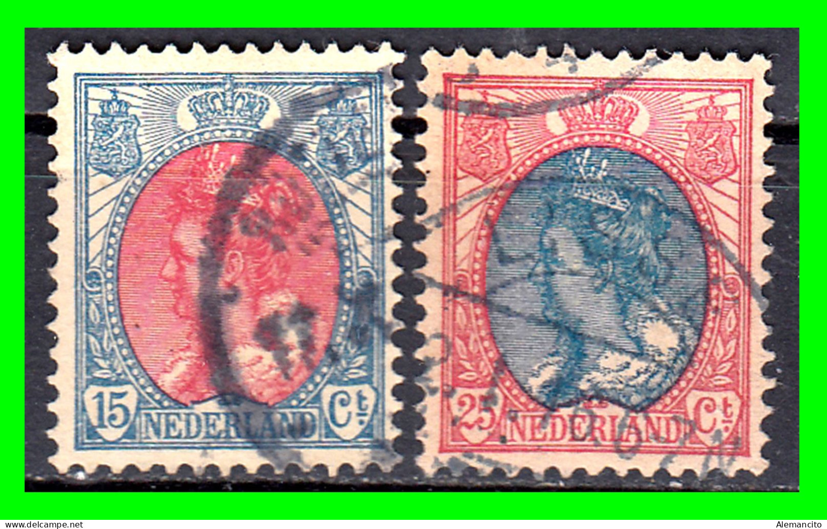 PAISES BAJOS ( EUROPA )  SELLO AÑO 1899 REINA GUILLERMINA - Used Stamps