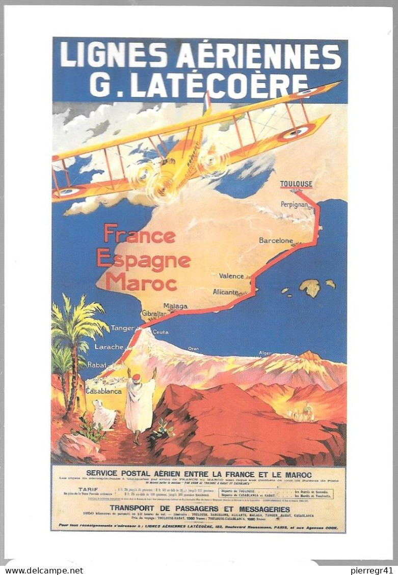 CPA-1980-AFFICHE-COPIE1921-AIR FRANCE-LIGNES AERIENNES LATECOERE-TBE - 1919-1938: Entre Guerres