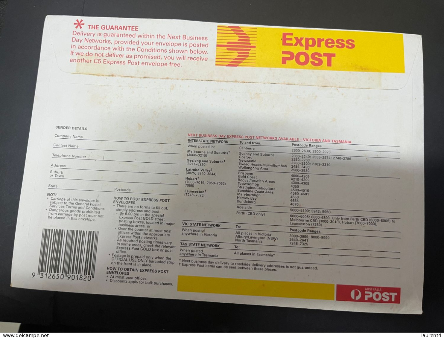 4-5-2024 (4 Z 9) Australia - EXPRESS POST Envelope (23 X 16 Cm) - Brieven En Documenten