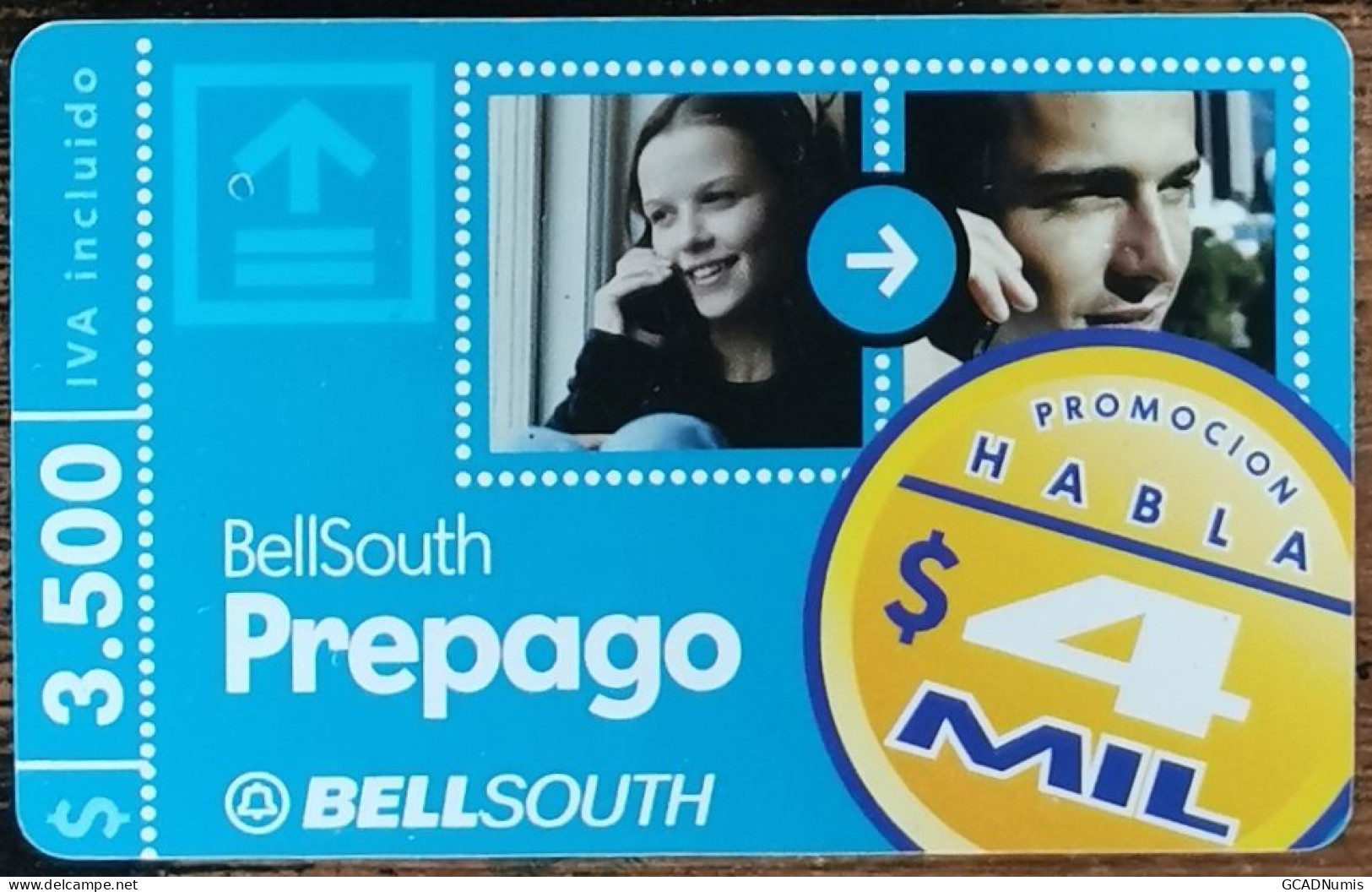 Carte De Recharge - BellSouth Prepago Tillefoankaart Mobile Chili  Télécarte ~48 - Chile