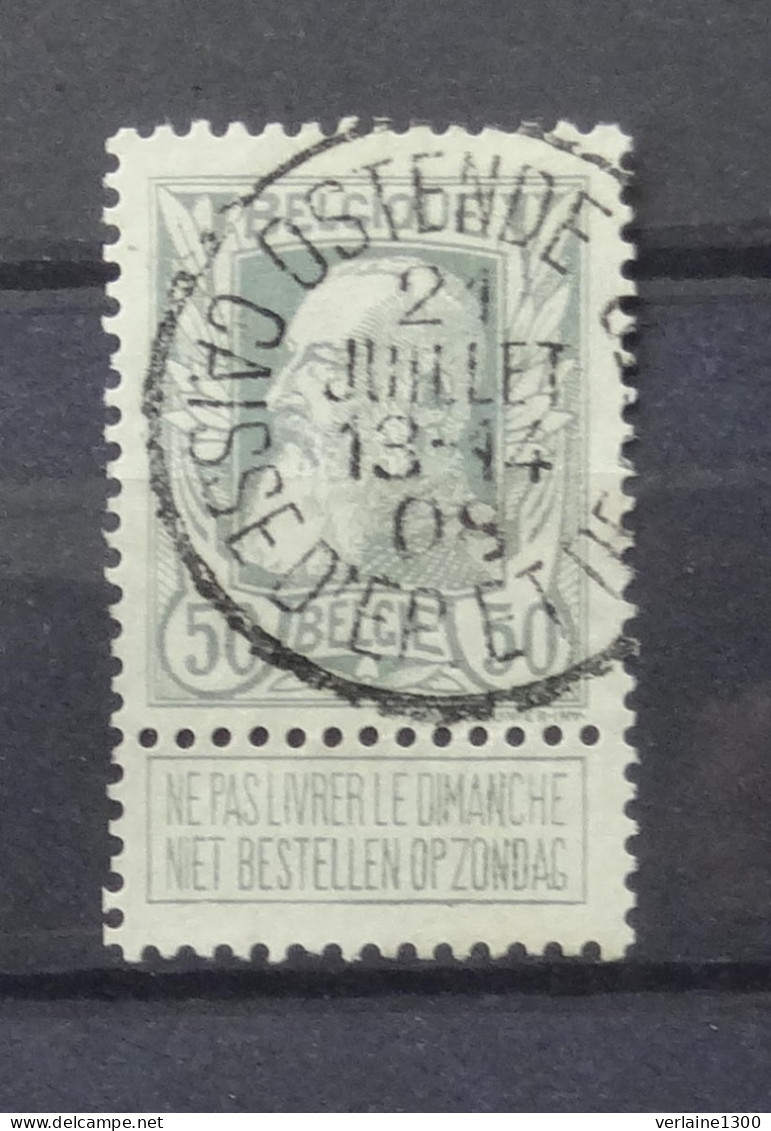 78 Avec Belle Oblitération Ostende ( Caisse D'ep. Et De Retr. ) - 1905 Grosse Barbe