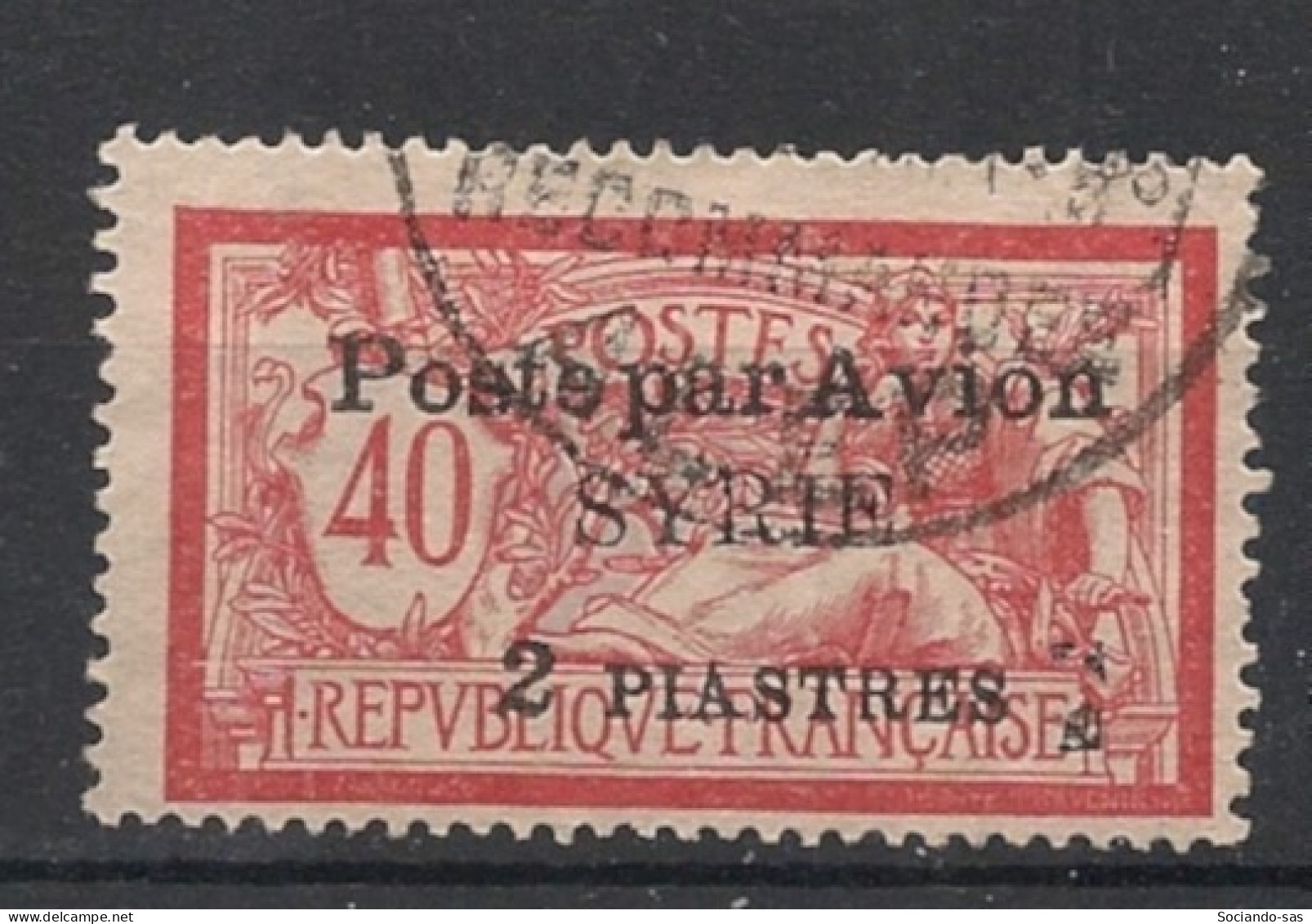 SYRIE - 1924 - PA N°YT. 18 - Type Merson 2pi Sur 40c Rouge - Oblitéré / Used - Usados