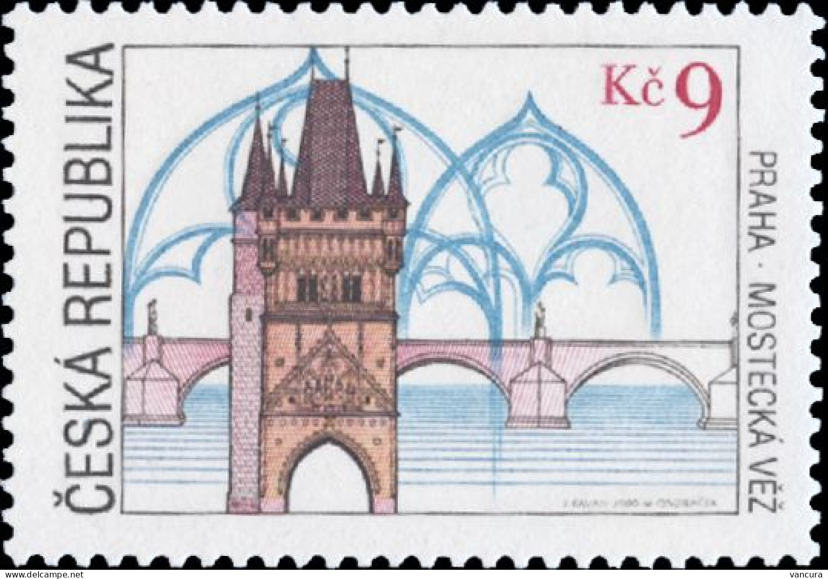 261 Czech Republic Charles Bridge Tower 2000 Gothic Prague - Ponti