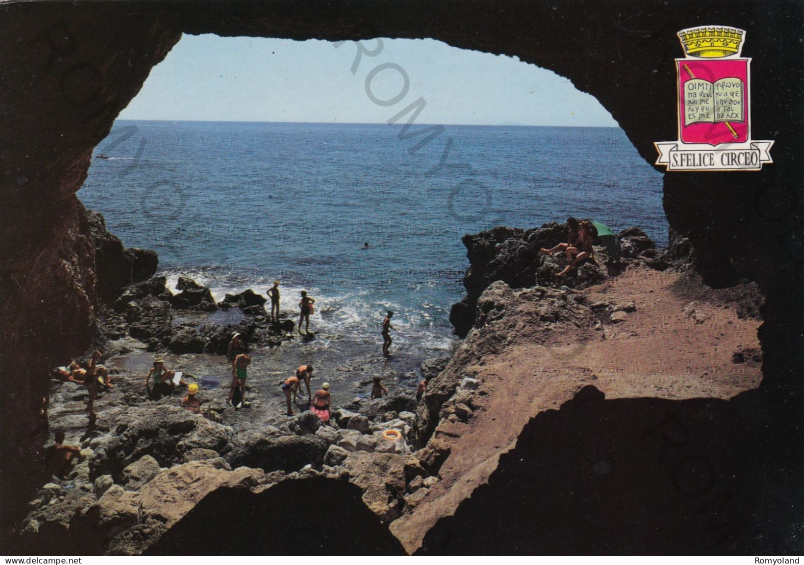 CARTOLINA  C10 S.FELICE CIRCEO,FROSINONE,LAZIO-GROTTA DELLE CAPRE-MARE,SOLE,ESTATE,VACANZA,SPIAGGIA,NON VIAGGIATA - Frosinone