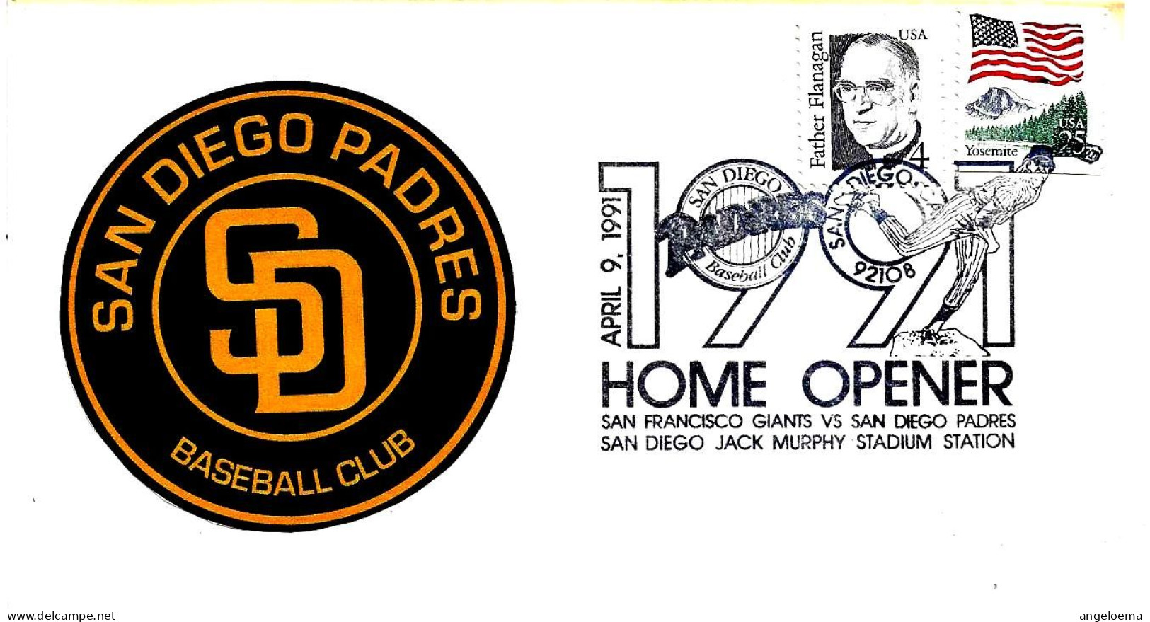 USA - 1991 SAN DIEGO Baseball San Francisco Giants Vs San Diego Padres (lanciatore Pitcher) - 6083 - Base-Ball