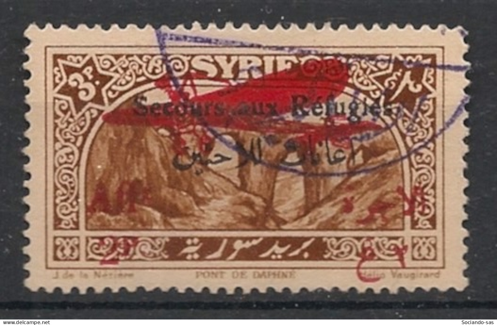 SYRIE - 1926 - PA N°YT. 35 - Refugiés 2pi Sur 3pi - Oblitéré / Used - Gebraucht