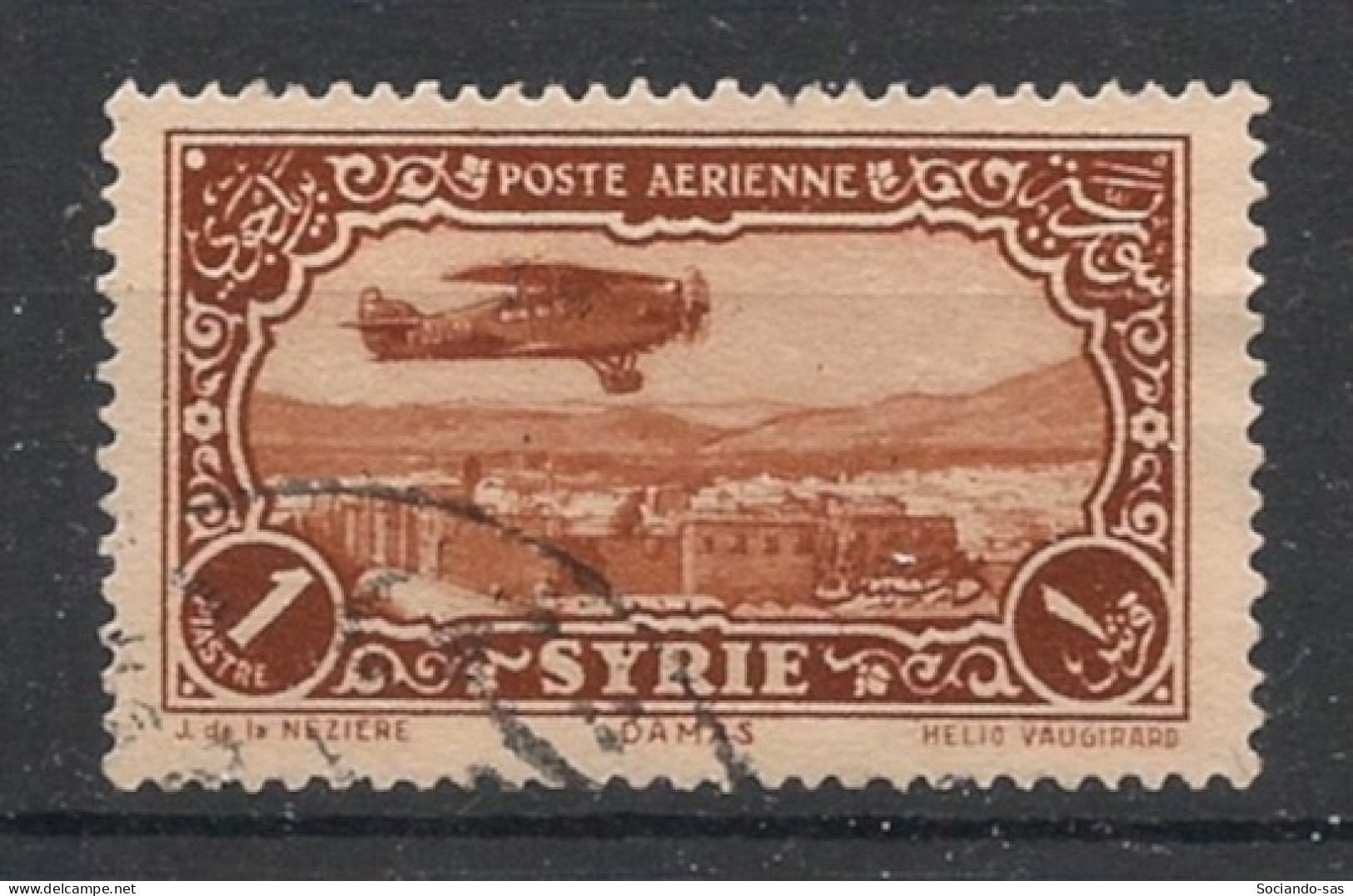 SYRIE - 1930 - PA N°YT. 51 - Avion 1pi Brun-jaune - Oblitéré / Used - Usados