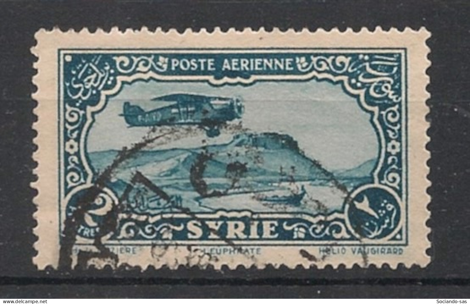 SYRIE - 1930 - PA N°YT. 52 - Avion 2pi Bleu-vert - Oblitéré / Used - Usati