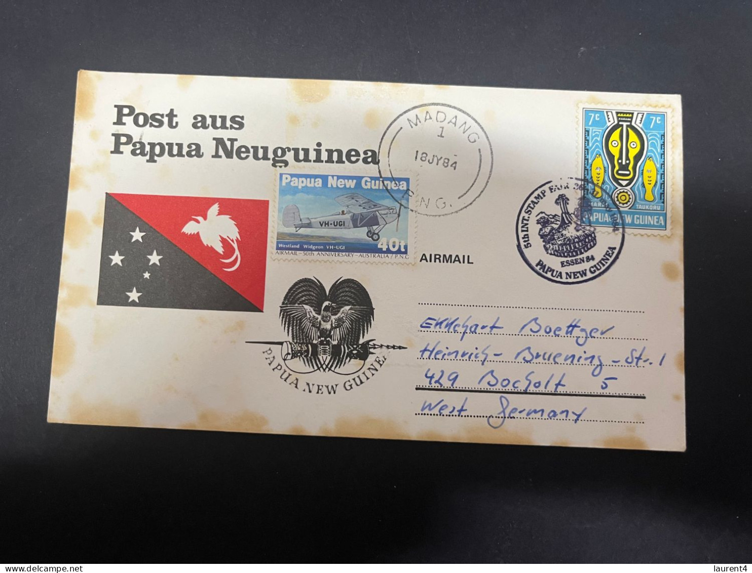 4-5-2024 (4 Z 9) Letter Posted From Papua New Guinea To West Germany (1984) Some Rust - Papoea-Nieuw-Guinea