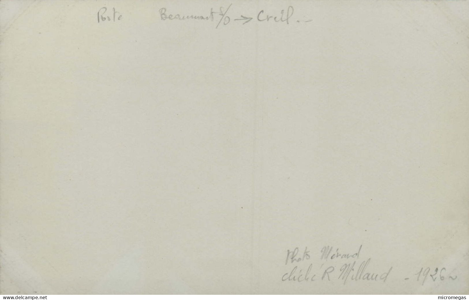 Reproduction - Poste Beaumont-sur-Oise - Creil, 1926 - Ternes