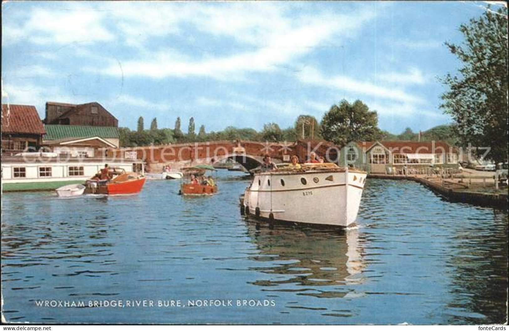 11752019 Wroxham River Bure Motor Boat Bridge Broadland - Altri & Non Classificati