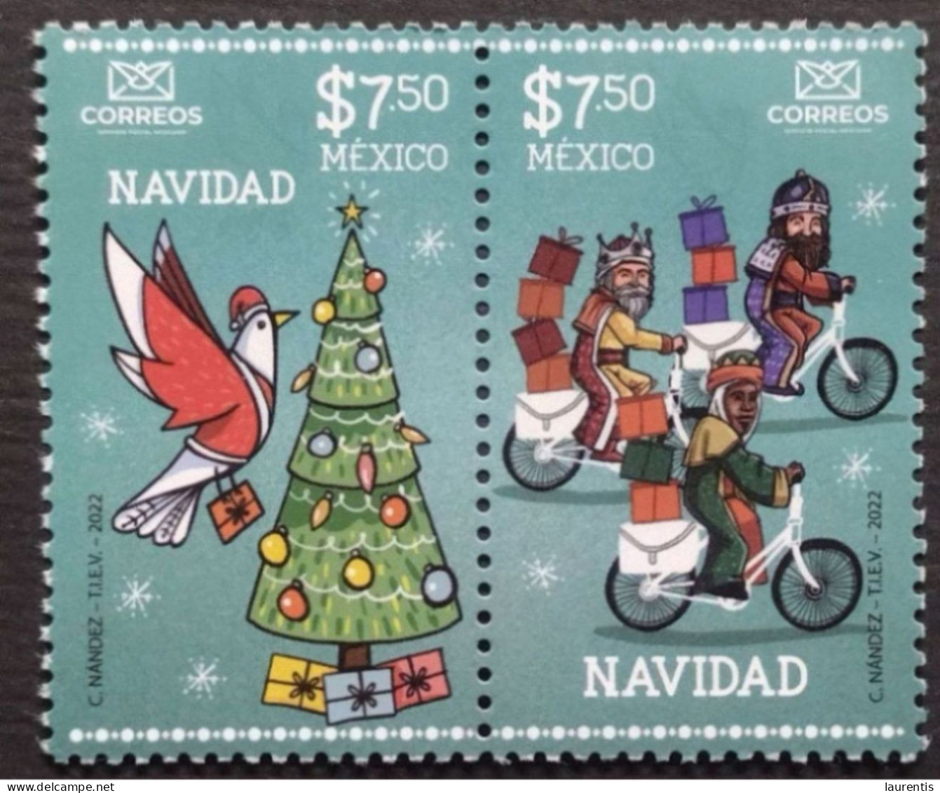 D2784  Cycles - Christmas - México MNH - 1,50 - Ciclismo