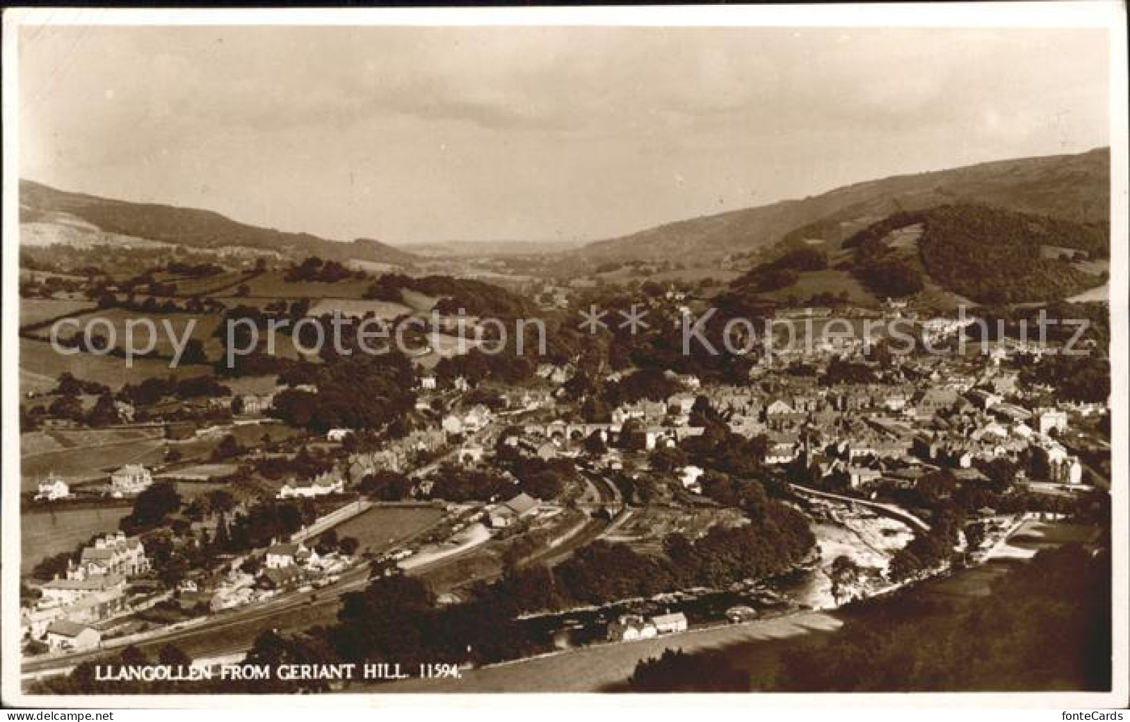 11751999 Llangollen Panorama View From Geriant Hill Denbighshire - Altri & Non Classificati