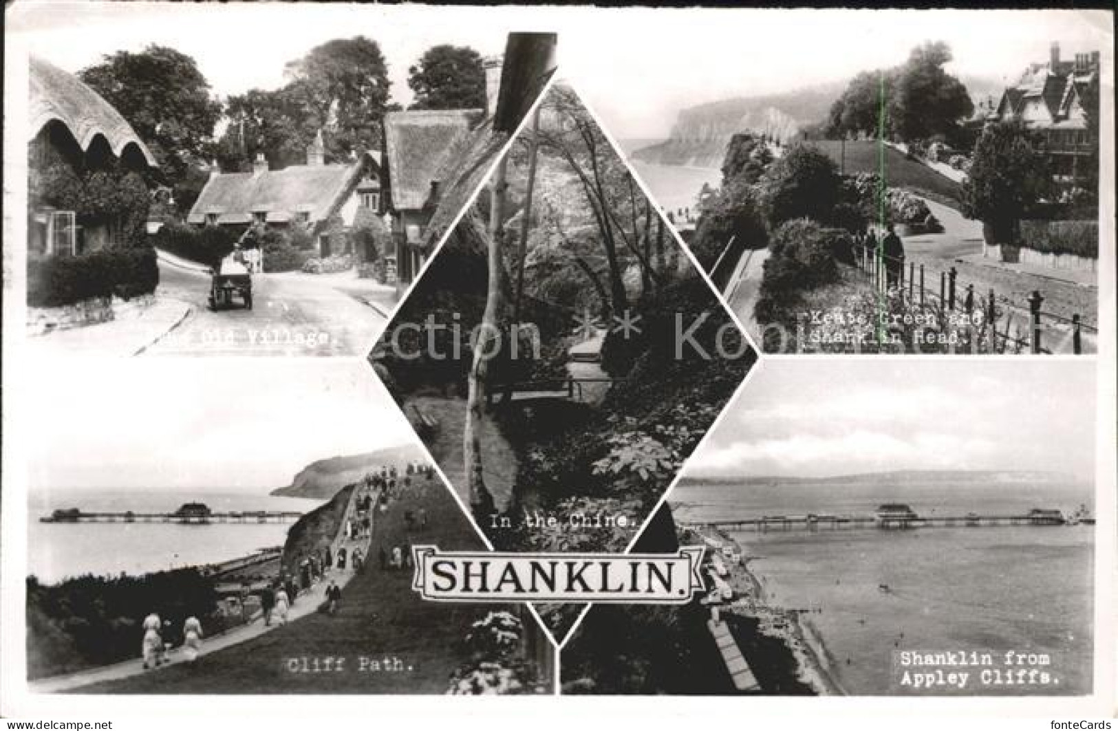 11751988 Shanklin Old Village Keats Green Shanklin Head Appley Cliffs Pier The C - Altri & Non Classificati