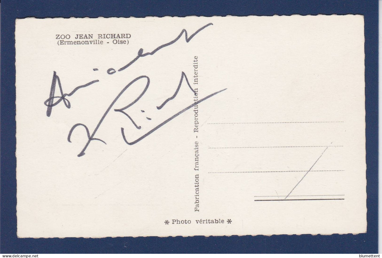 Autographe Signature Cirque Jean Richard Sur CPSM 9 X 14 - Other & Unclassified