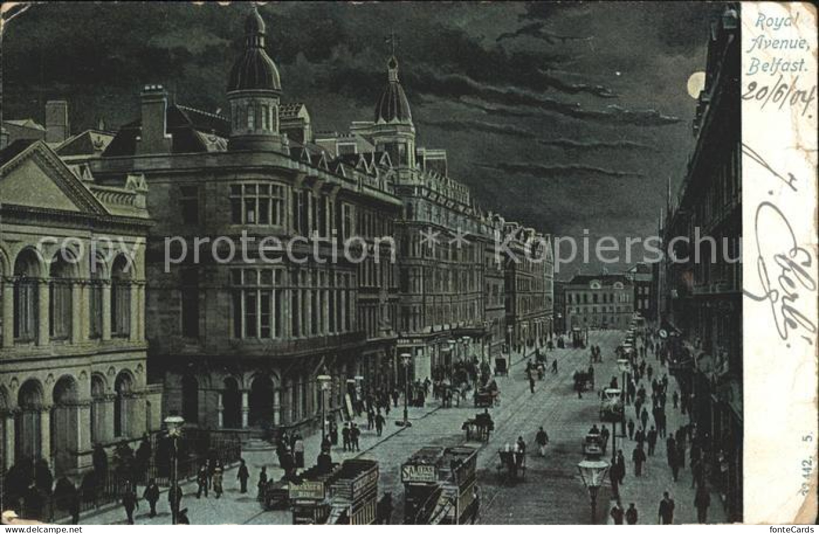 11751935 Belfast Royal Avenue At Night Moonlight Belfast - Other & Unclassified